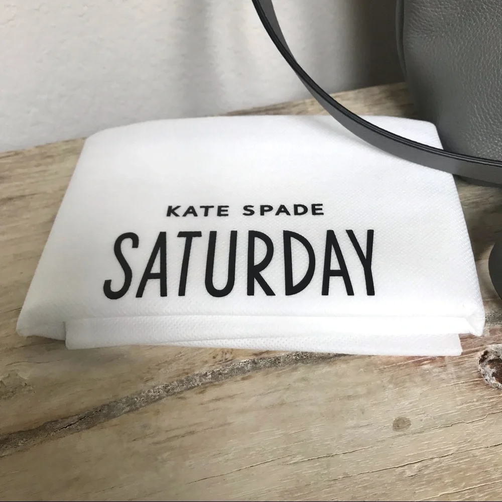 Kate Spade Saturday Freeform Satchel Crossbody Bag in Gray Leather NWOT